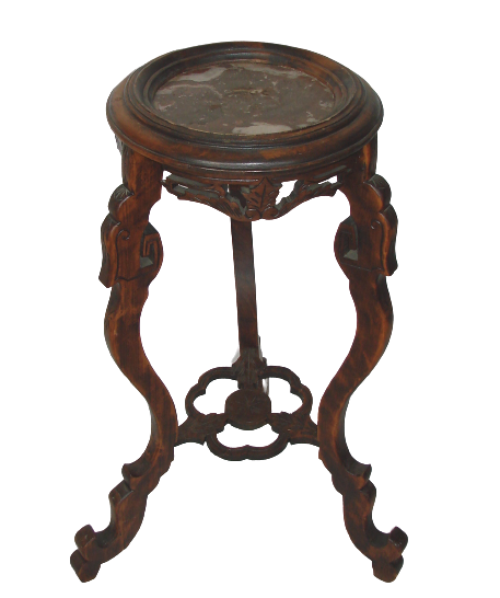 Side table, sculpted flowerbed