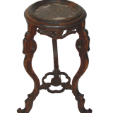 Side table, sculpted flowerbed