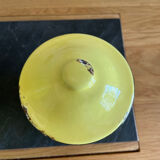 Cafetière jaune en métal émaillé