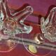 Pair of Whitefriars candlesticks – Crystal 1960 – Mint condition with labels