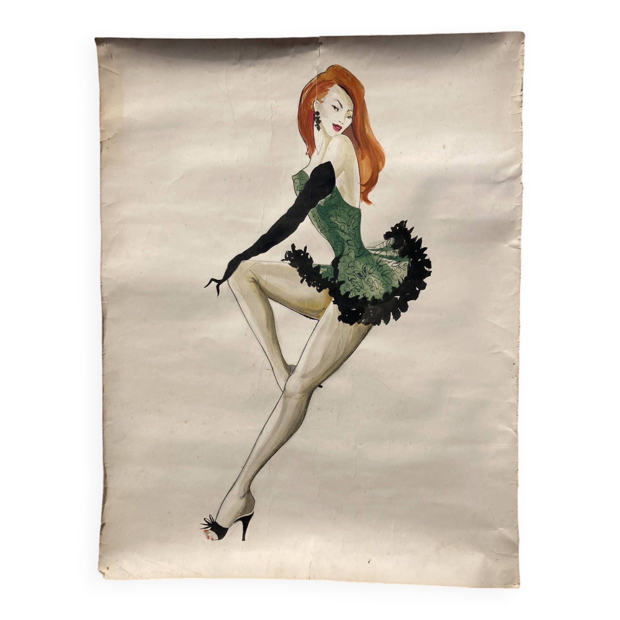 Watercolor depicting a woman.