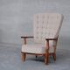 Guillerme et Chambron Mid-Century Oak Grand Repos Armchair