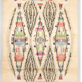 Scandinavian Ryijly wool rug by Laura Korpikaivp-Tamminen, 1960.
