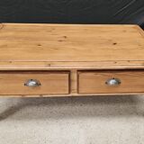 Scandinavian pine 4-drawer coffee table