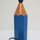 Lamp foot pencil solid wood vintage blue 80s