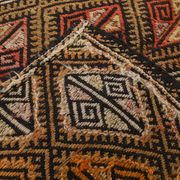 Tapis Kilim vintage marron foncé 5x7, 153x202 cm