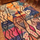 Authentic moroccan boujaad rug vintage handmade wool 300x200 cm