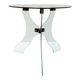 Table basse en cristal biseauté avec joints en bois années 1950