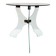 Table basse en cristal biseauté avec joints en bois années 1950