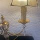Lot de 2 lampes en cristal et abat-jours en nacre