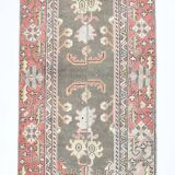 Tapis persan 3x10 nuances de vert, 81x319Cm