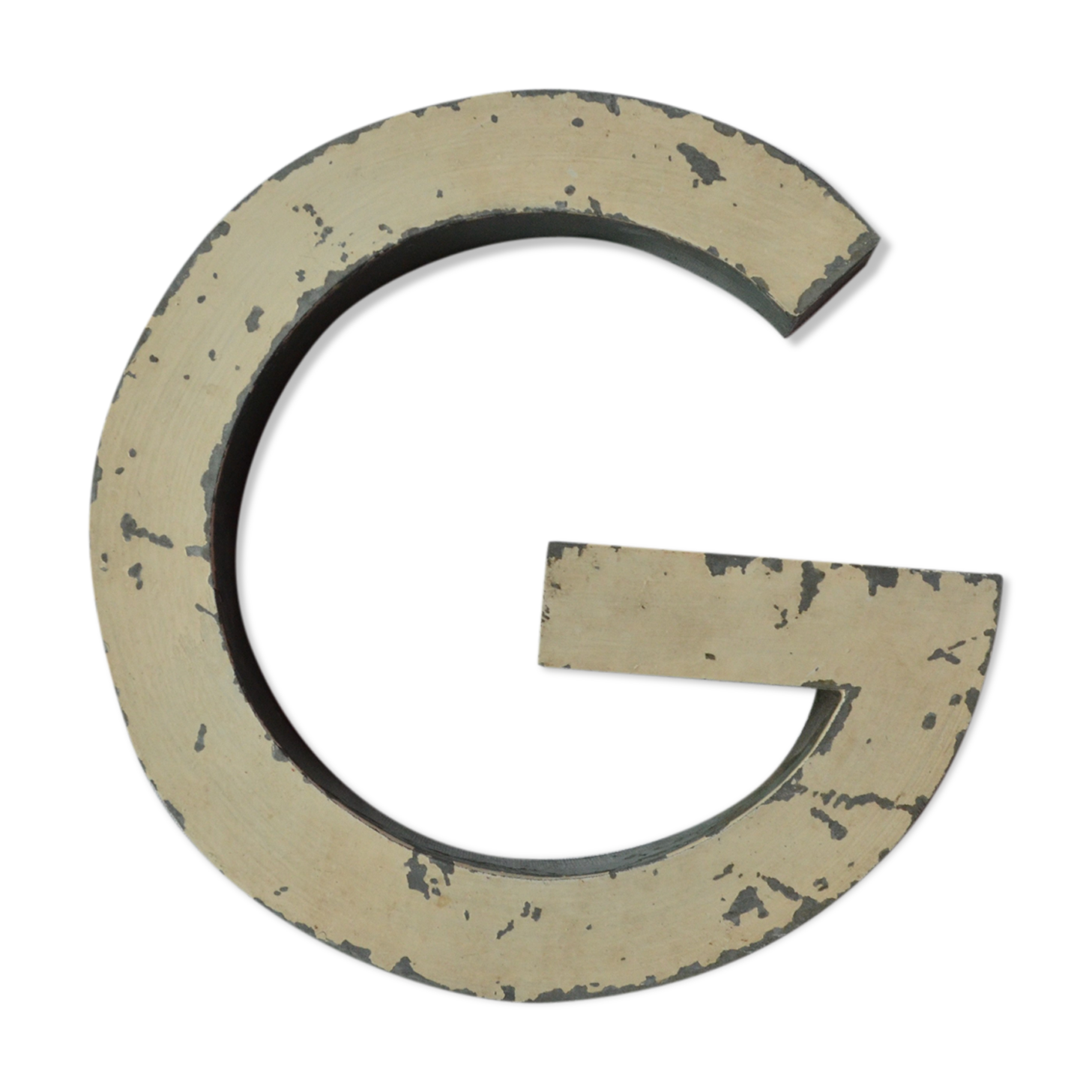Lettre vintage  G  vintage en zinc