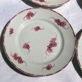 9 Dessert Plates in Limoges Art Deco Porcelain Lise de Goupy