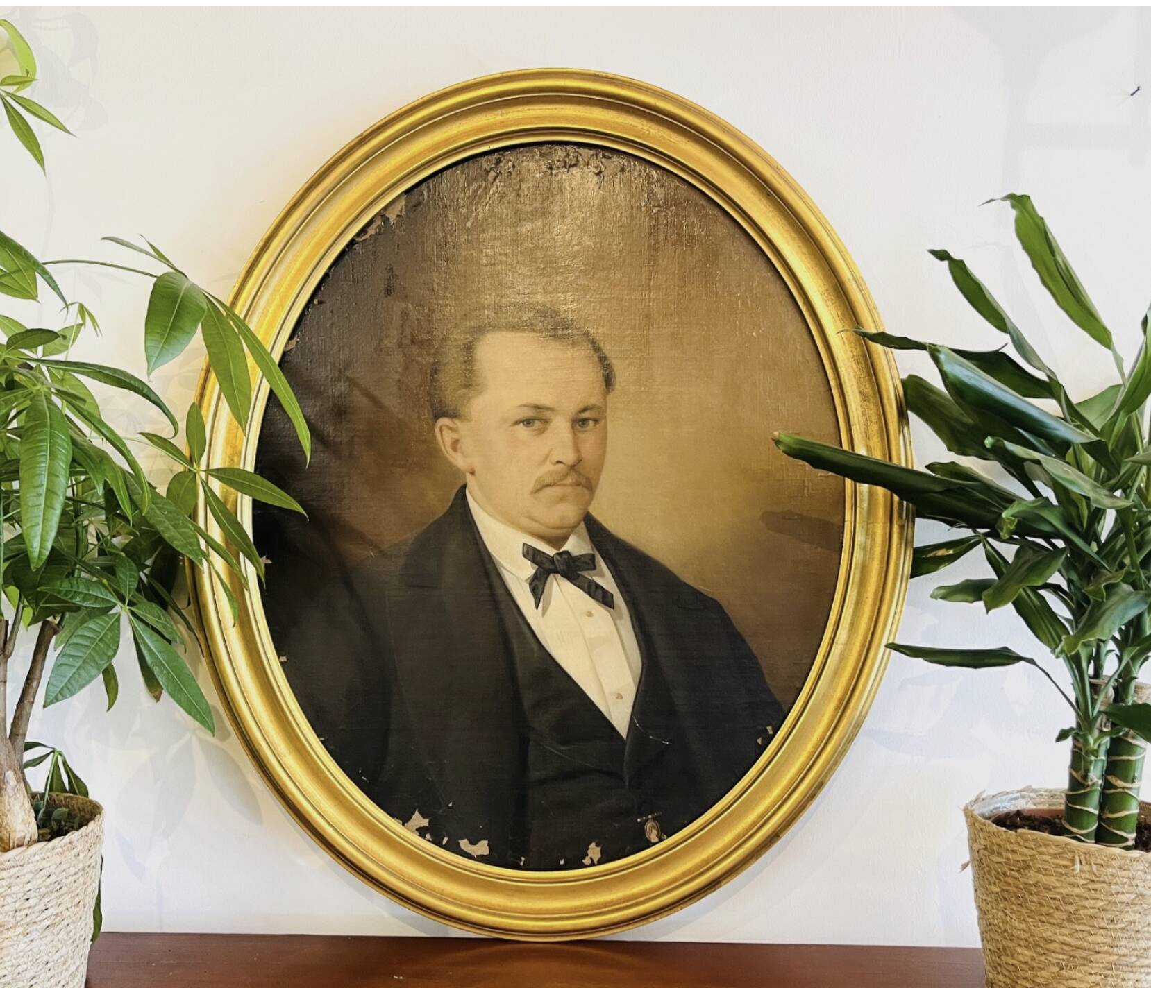 Oil painting on canvas – Portrait of a man 19th century