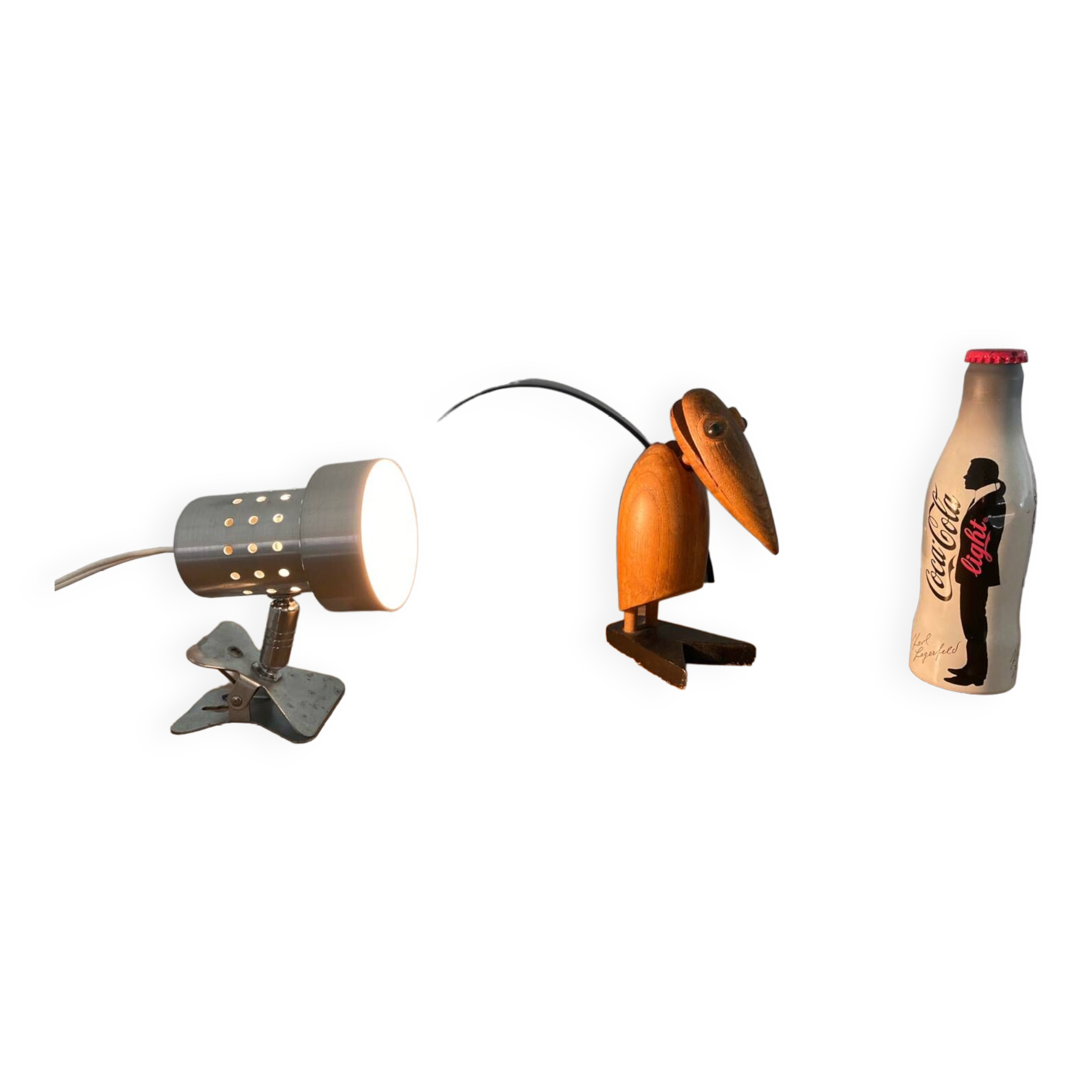 Wall lamp Mini perforated clip spot vintage design France 60s