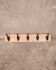 Wooden coat rack with 5 metal hooks