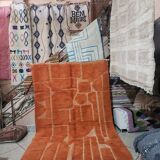 Large Beni Ouarain carpet in deep terracotta 300x200 cm – Handmade wool