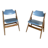 2 vintage folding chairs by Egon Eiermann