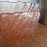 Set of 4 pink glass bowls