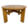 Extendable round table Maison Regain in solid elm, 1970s design.
