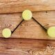 Vintage yellow wall coat rack