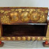 Table coffre peinture polychrome Inde