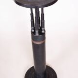 Restored Art Deco Pedestal, Oak, Brass, J. F. M. Hoffmann, Austria, 1920s