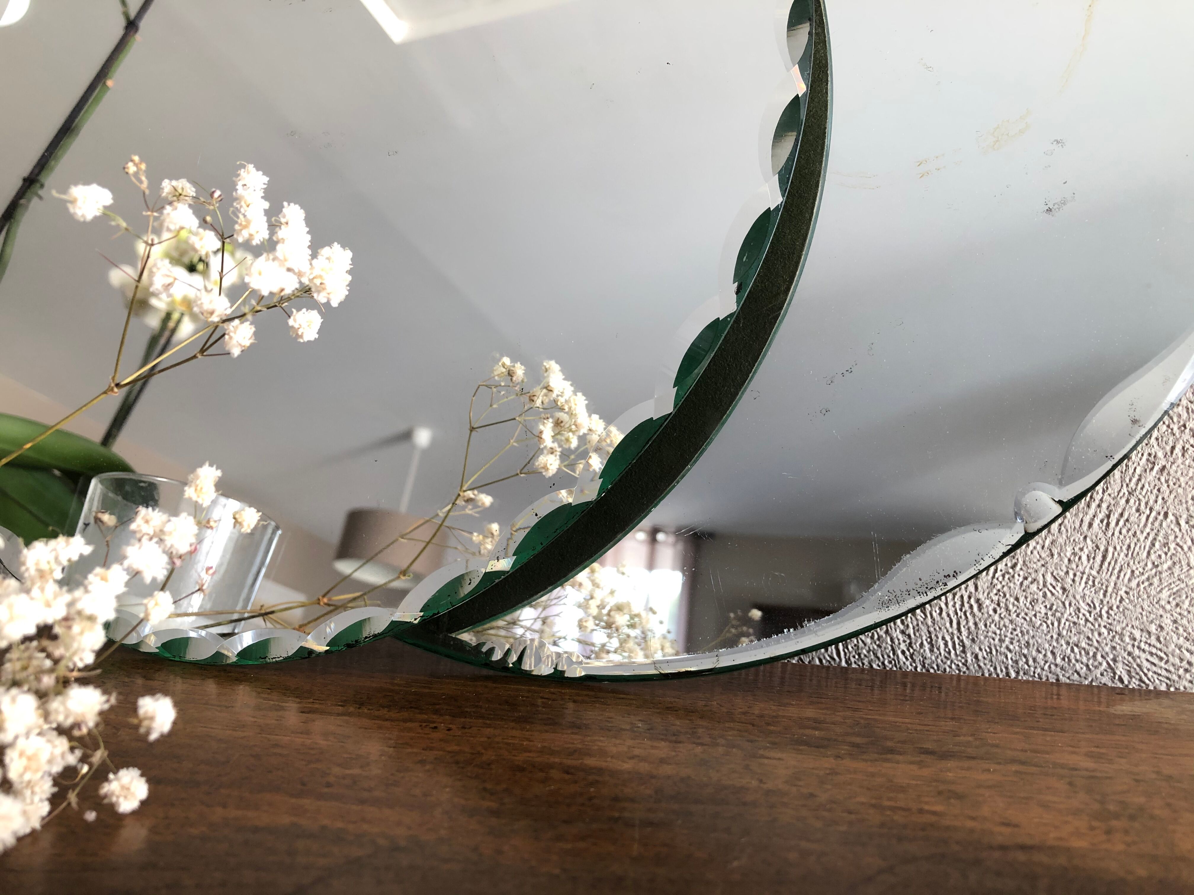 Miroir rond biseauté 32,5 cm