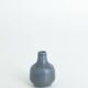 Set of 4 Mid-Century Scandinavian collectible vases in blue and brown stoneware by Gunnar Borg.