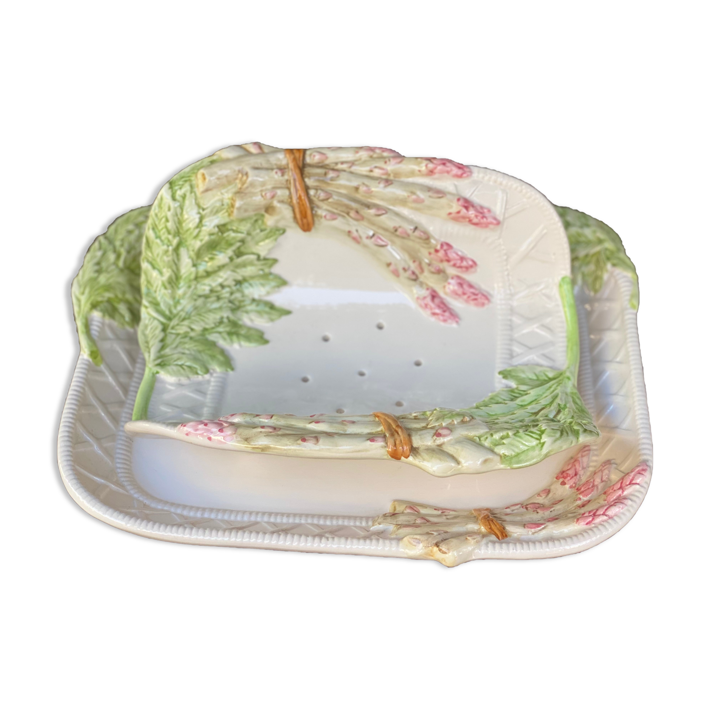 Asparagus rack dish in slip