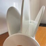 White Magazine Rack 1980s Design