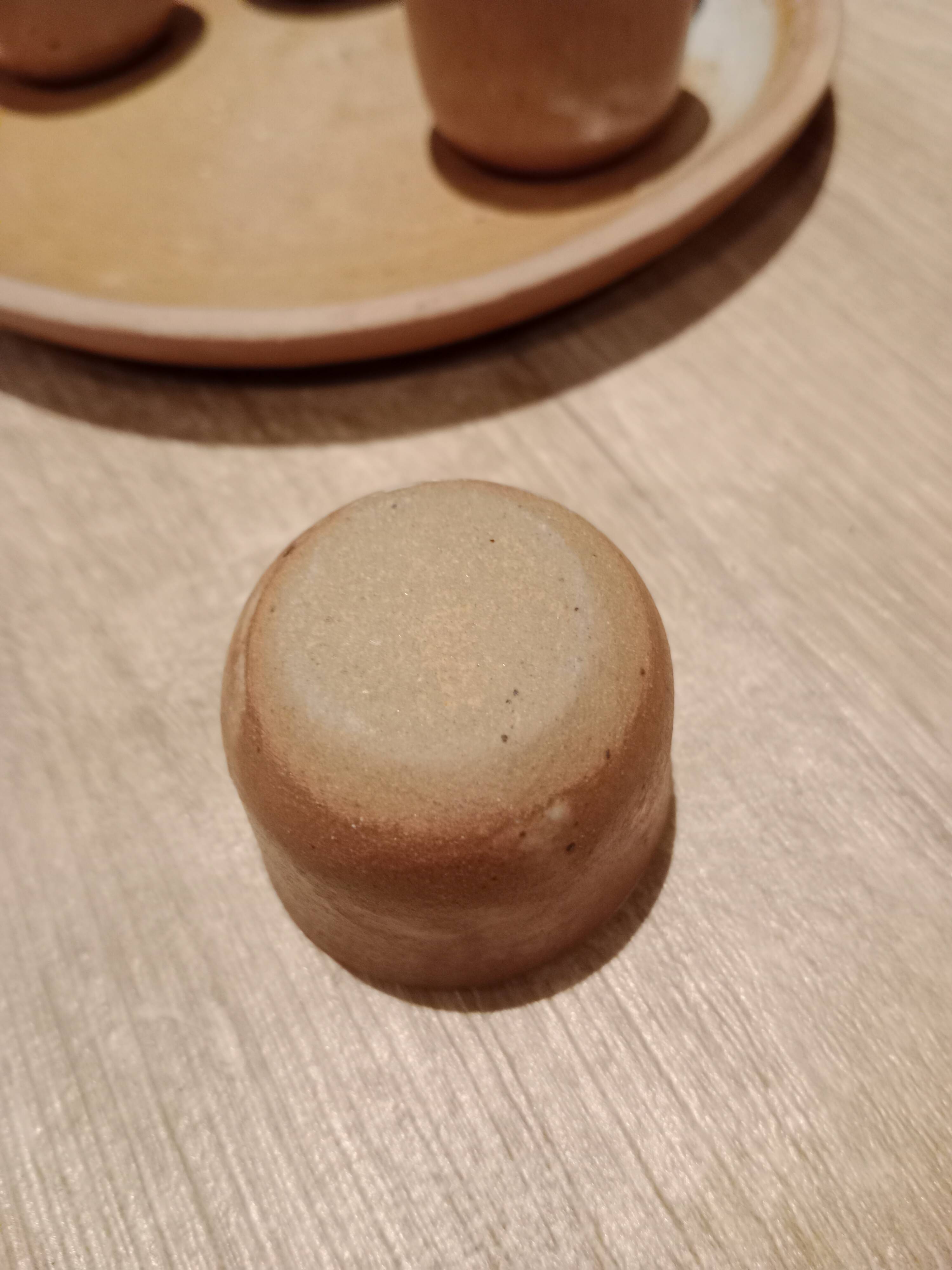 Mini iridescent vintage stoneware mugs