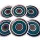 Set of 12 stamped Gien plates