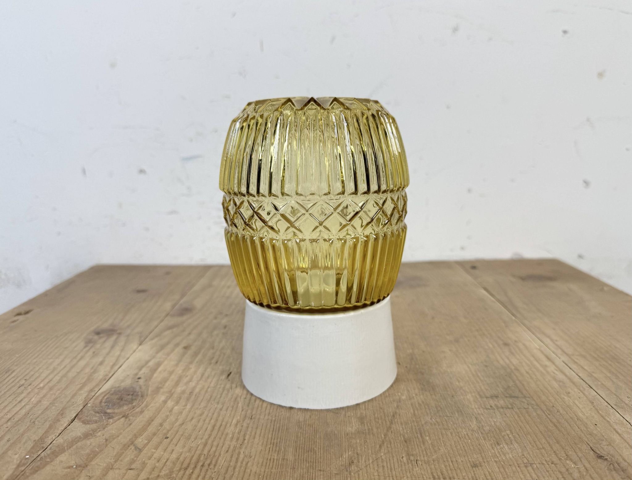 Vintage White Porcelain Ceiling Light, 1970s