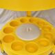 Serving trolley for drinks in yellow plastic, space age 1970.