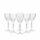 Set of 6 crystal wine glasses with a stud pattern