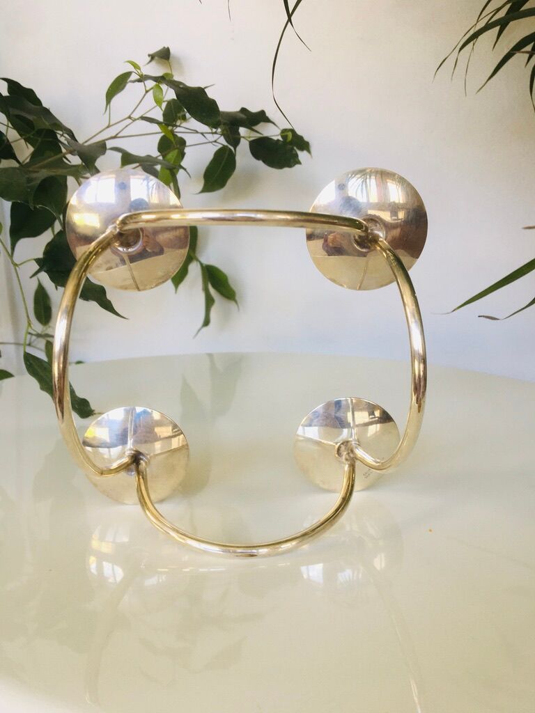 Danish chandelier in silver metal signed