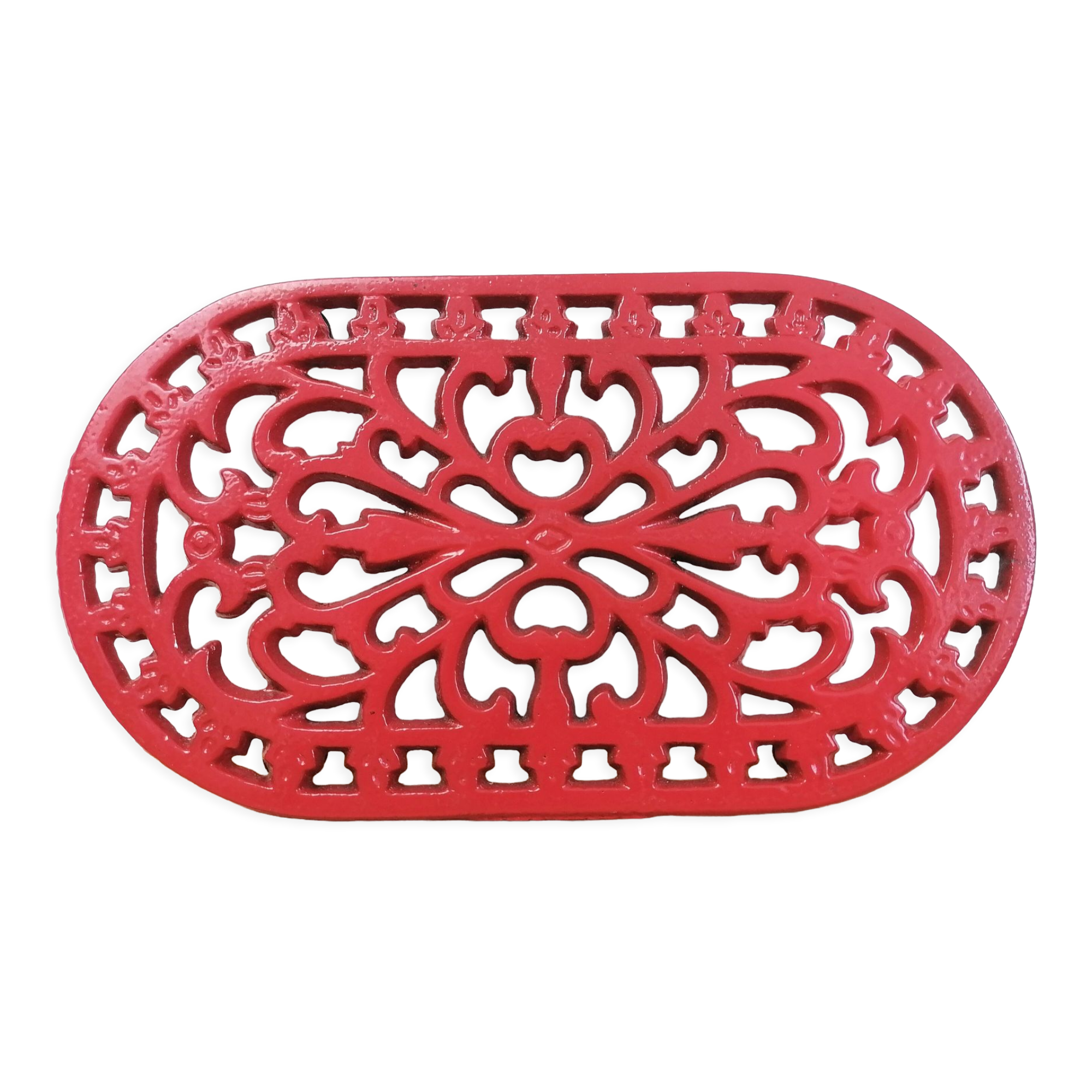 Vintage enamelled cast iron trifle