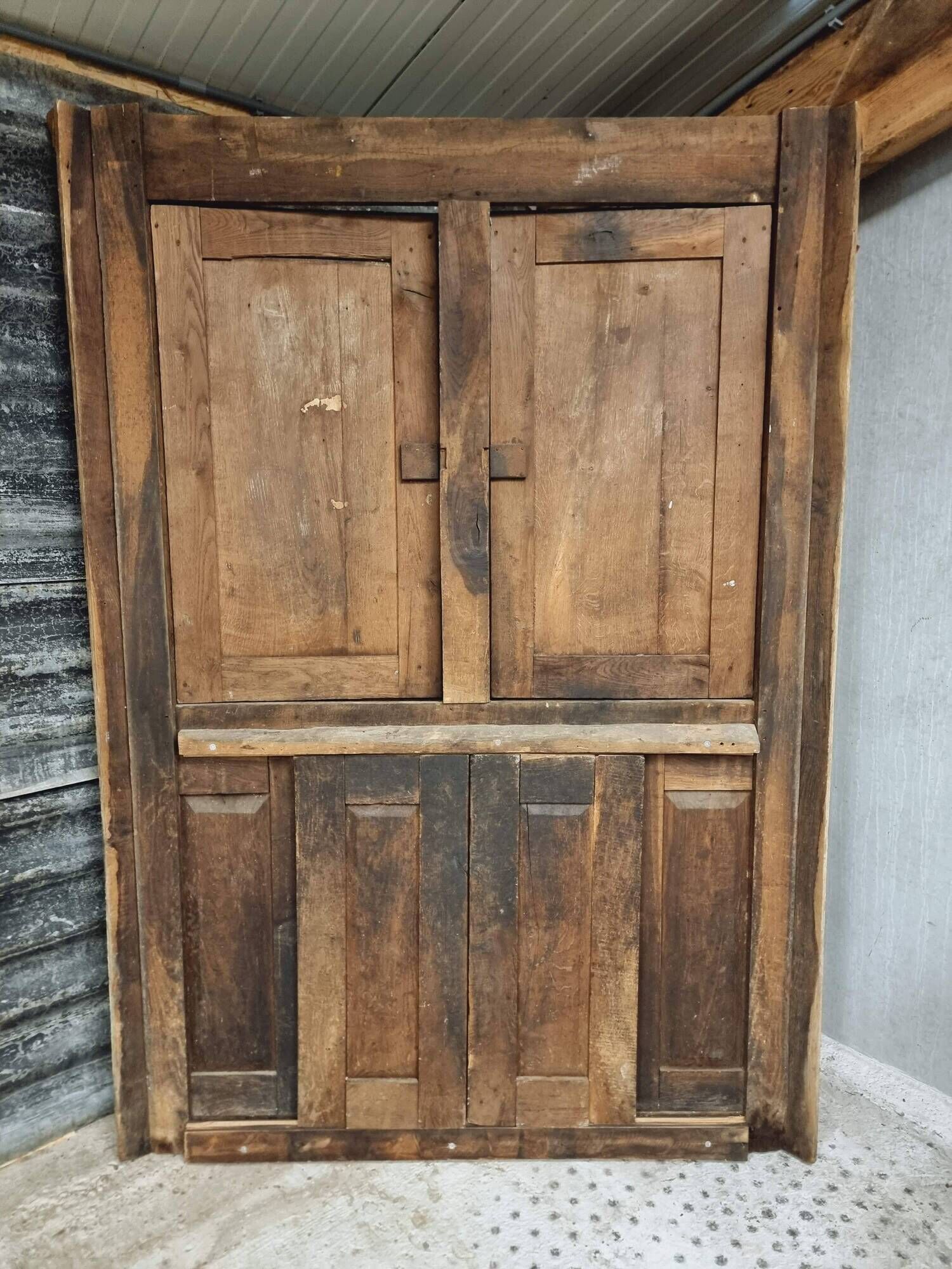 Antique cabinet door furniture panel oak 19th century 140x193cm