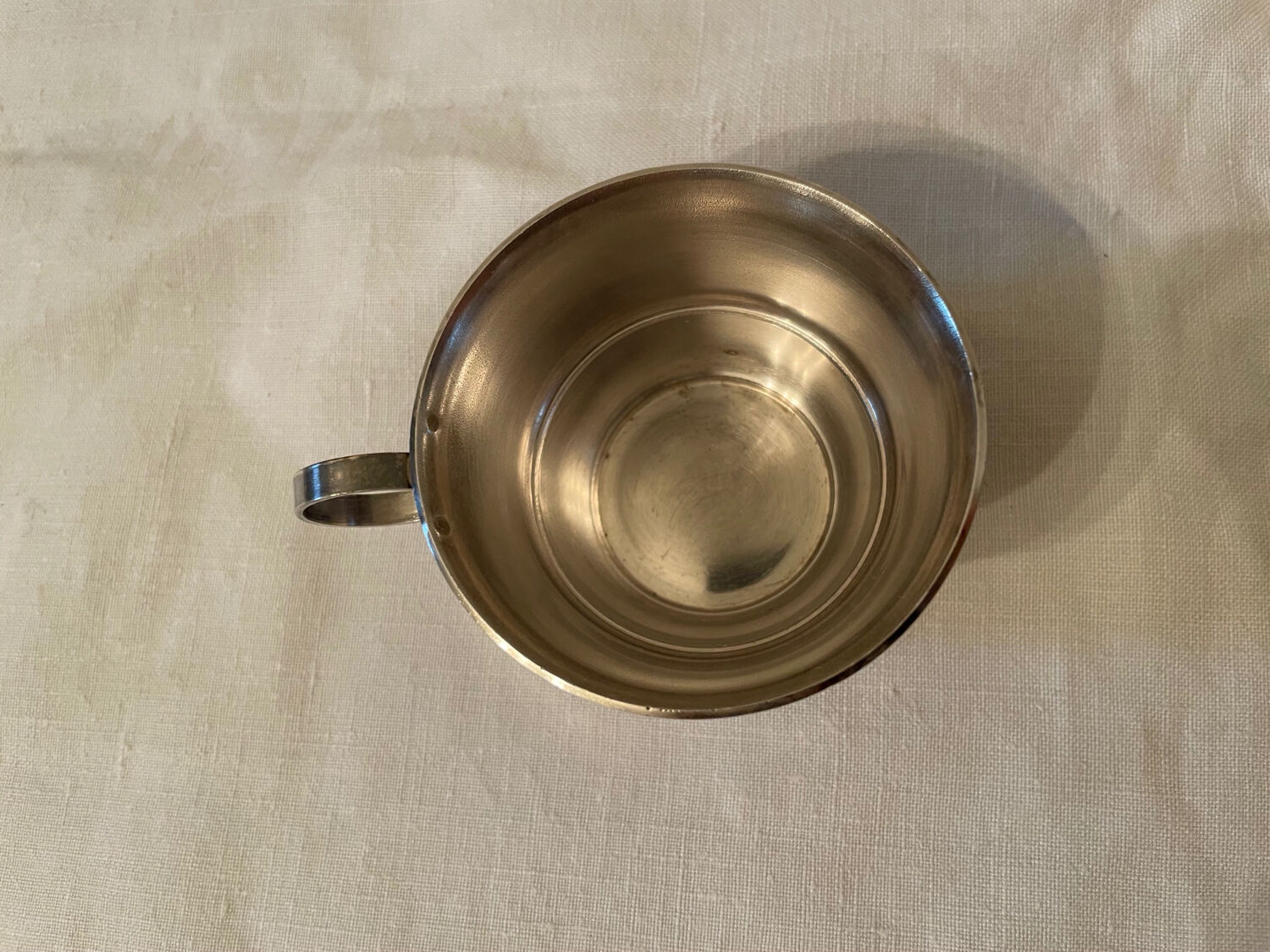 Silver metal cup