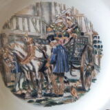 5 assiettes creuses faïence sarreguemines  ma normandie