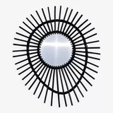 Rattan sun mirror