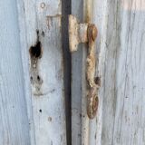 Pair of patinated wood shutters 19th