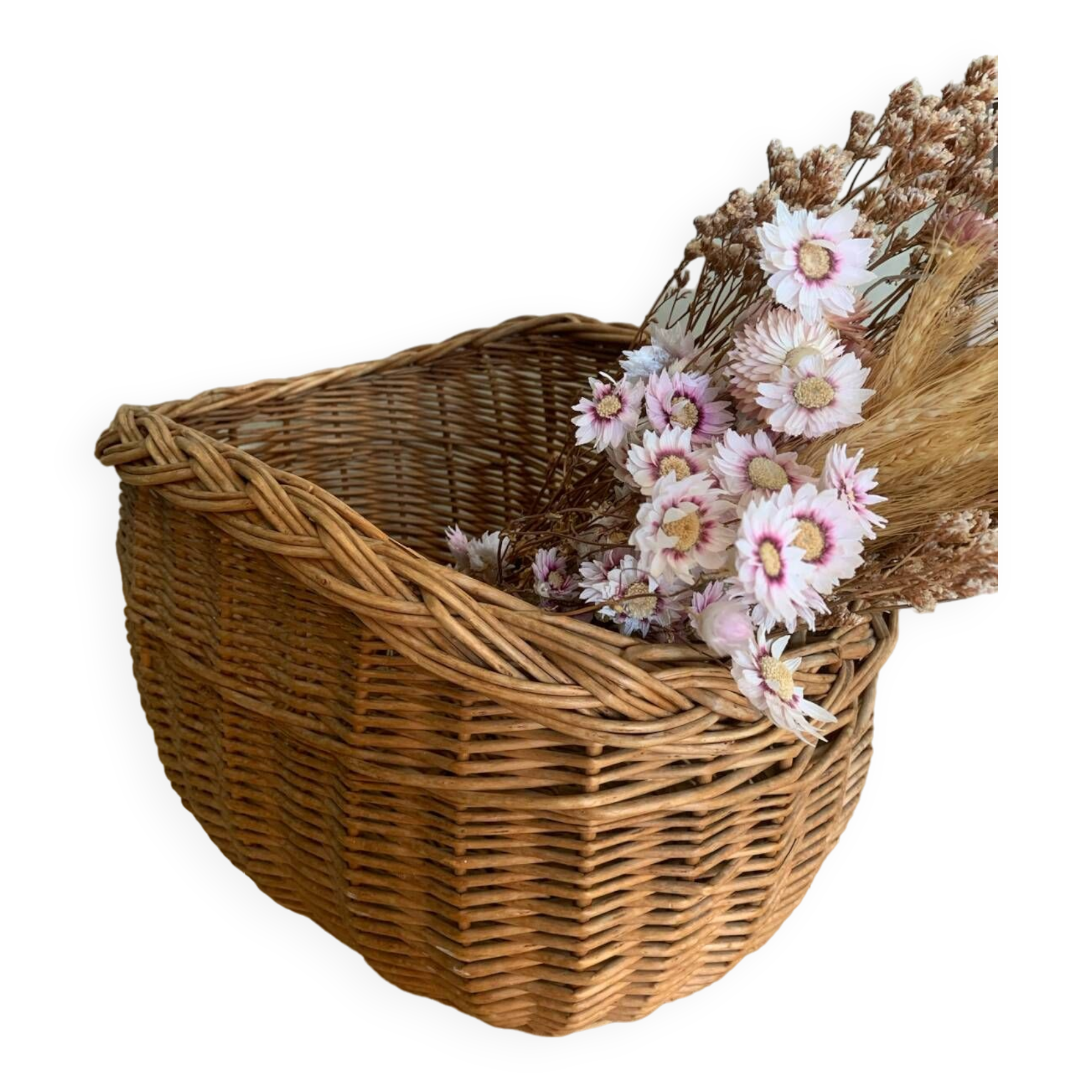 Panier en osier sans anse