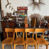 Set of 4 vintage Luterma bistro chairs in wood