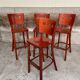 4 Bentwood bar stools 1980-90