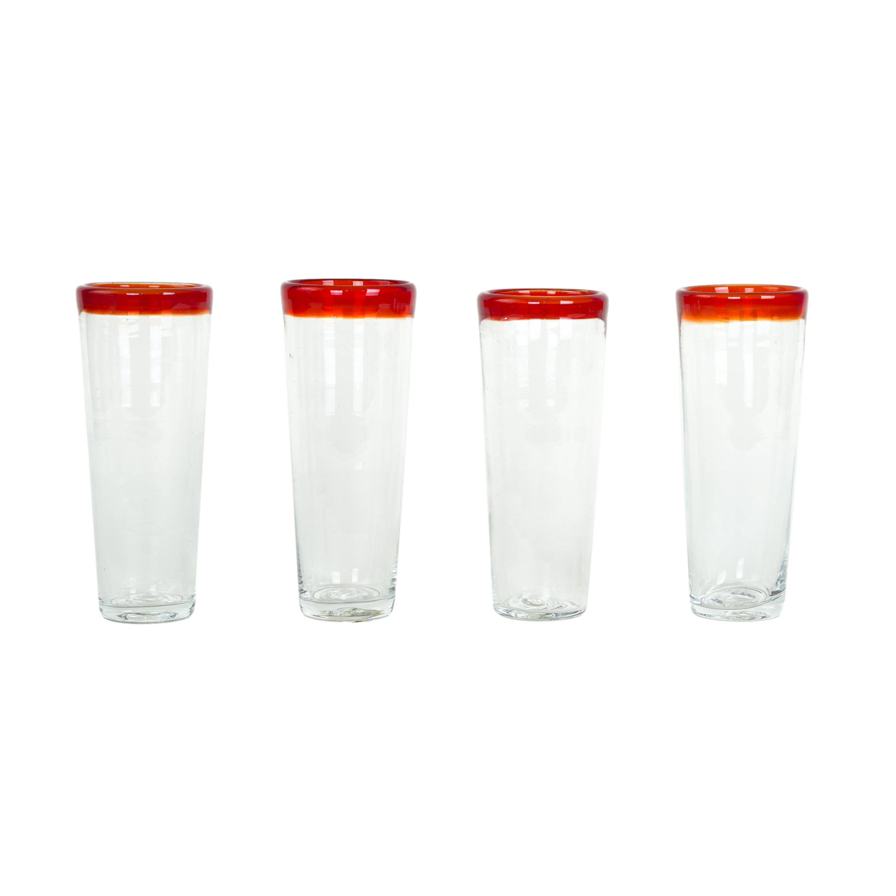 Set of four glasses, Italian design, 1970s, made in Italy