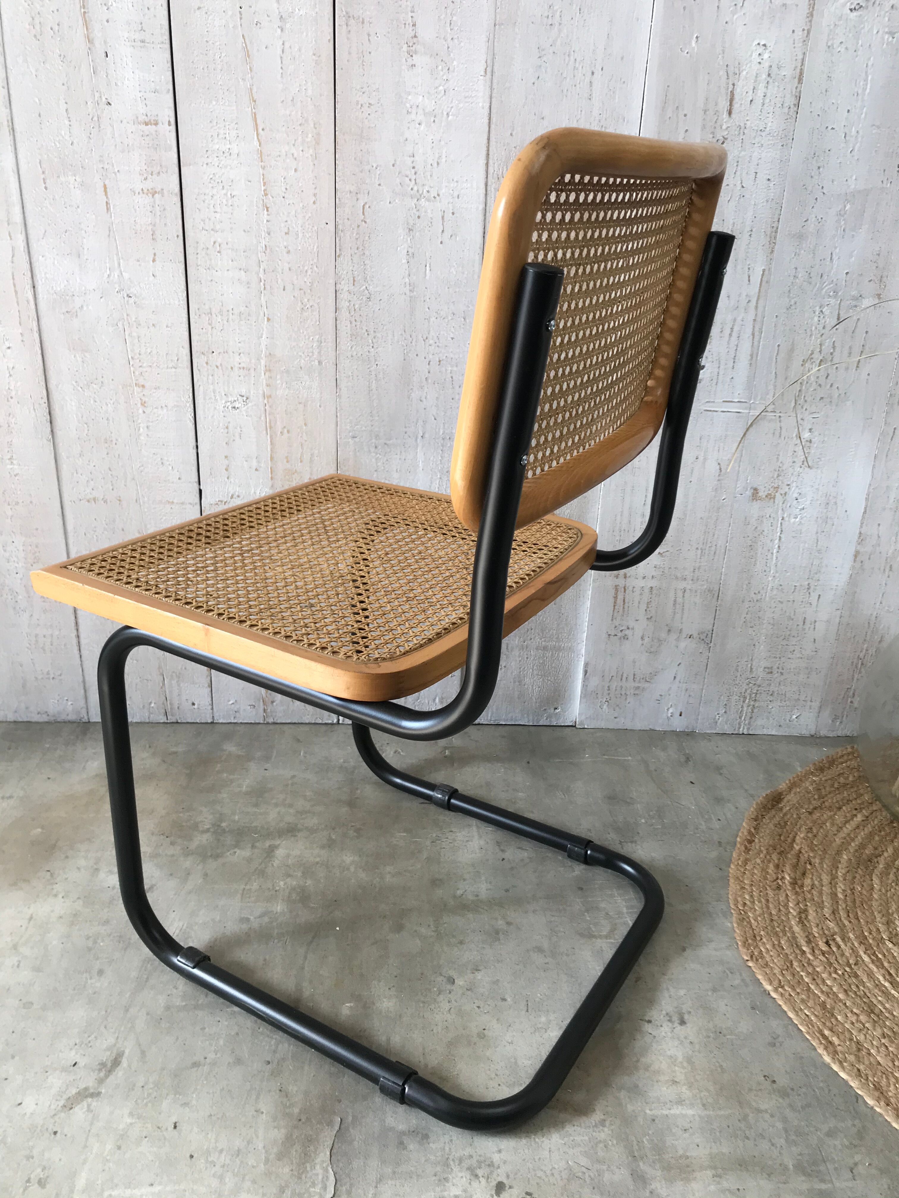 Black/beech B32 chair