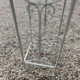 Guéridon fer forgé blanc