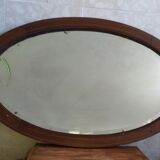 Beveled oval mirror 83x52cm
